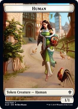 Human // Food (015) Double-Sided Token, Throne of Eldraine 2 // 15