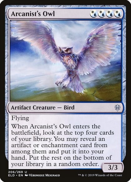 Arcanist's Owl, Throne of Eldraine 206