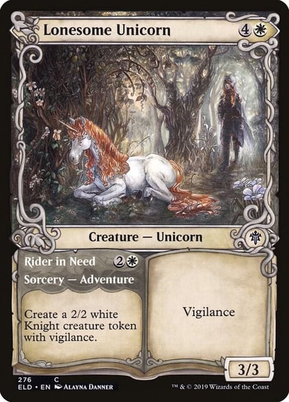 Lonesome Unicorn (Showcase), Throne of Eldraine 276