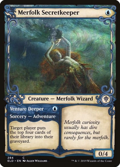 Merfolk Secretkeeper (Showcase), Throne of Eldraine 284