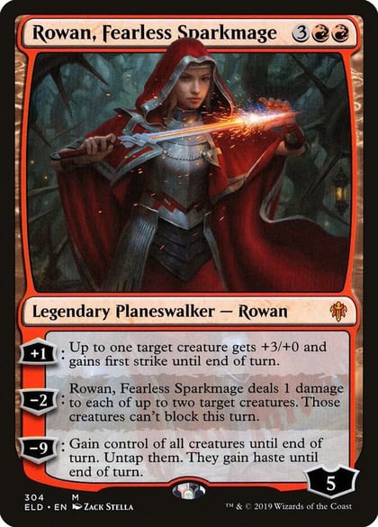 Rowan, Fearless Sparkmage, Throne of Eldraine 304
