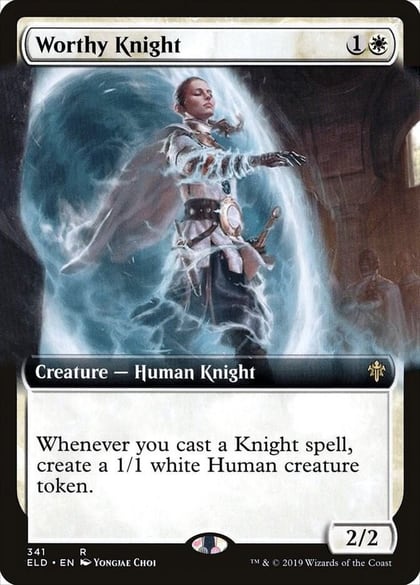 Worthy Knight (Extended Art), Throne of Eldraine 341