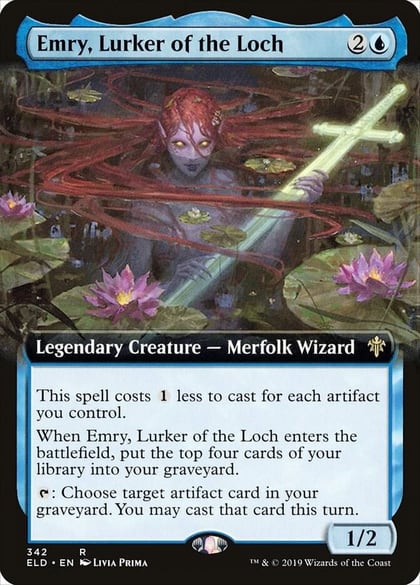 Emry, Lurker of the Loch (Extended Art), Throne of Eldraine 342