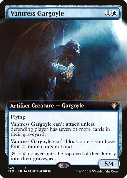 Vantress Gargoyle (Extended Art), Throne of Eldraine 349