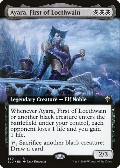 Ayara, First of Locthwain (Extended Art), Throne of Eldraine 350