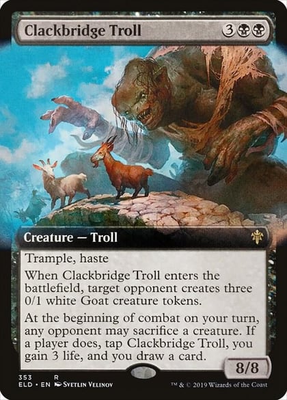 Clackbridge Troll (Extended Art), Throne of Eldraine 353