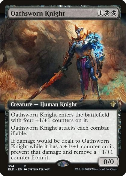 Oathsworn Knight (Extended Art), Throne of Eldraine 354