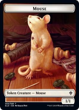 Mouse // Food (017) Double-Sided Token, Throne of Eldraine 4 // 17