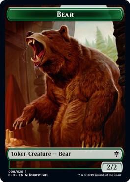 Bear // Food (016) Double-Sided Token, Throne of Eldraine 8 // 16