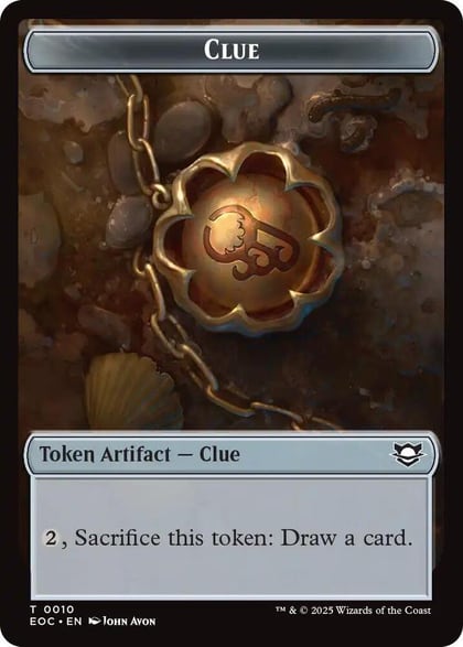 Clue // Beast (0005) Double-Sided Token, Commander: Edge of Eternities 10 // 5