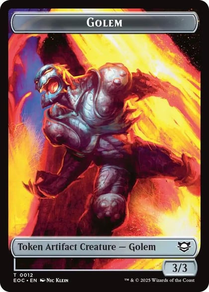 Golem (0012) // Golem (0014) Double-Sided Token, Commander: Edge of Eternities 12 // 14