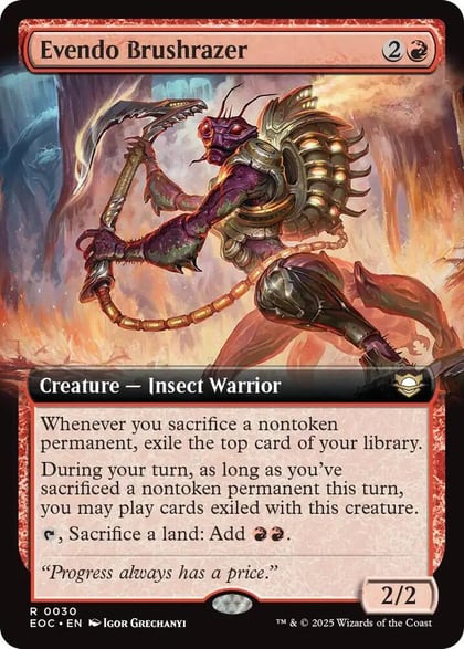 Evendo Brushrazer (Extended Art), Commander: Edge of Eternities 30