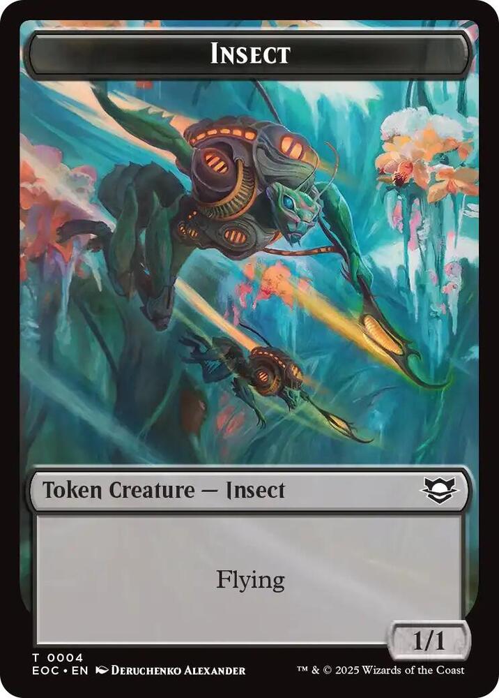 Insect // Elemental (0008) Double-Sided Token, Commander: Edge of Eternities 4 // 8