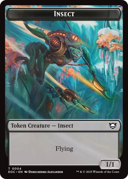 Insect // Elemental (0008) Double-Sided Token, Commander: Edge of Eternities 4 // 8
