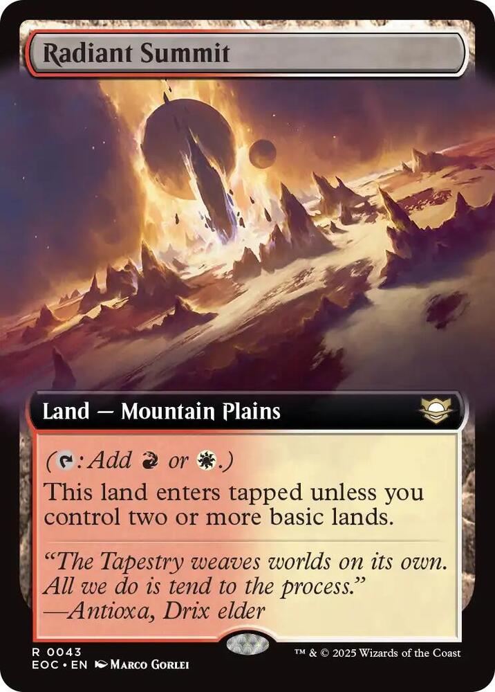 Radiant Summit (Extended Art), Commander: Edge of Eternities 43