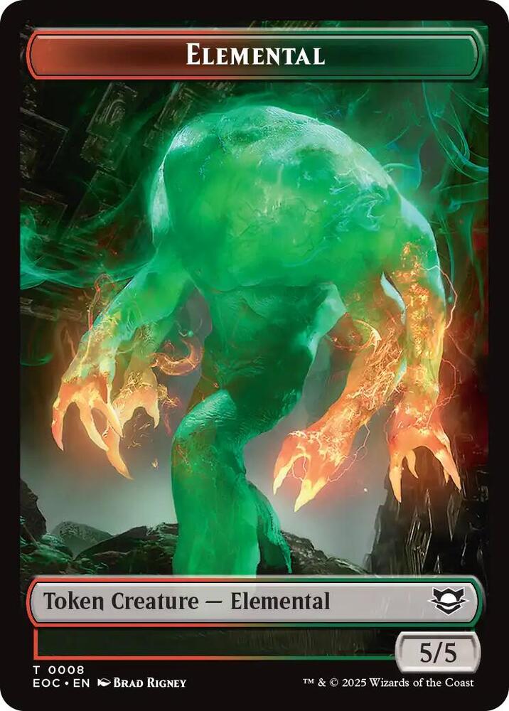 Elemental (0008) // Gnome Double-Sided Token, Commander: Edge of Eternities 8 // 11