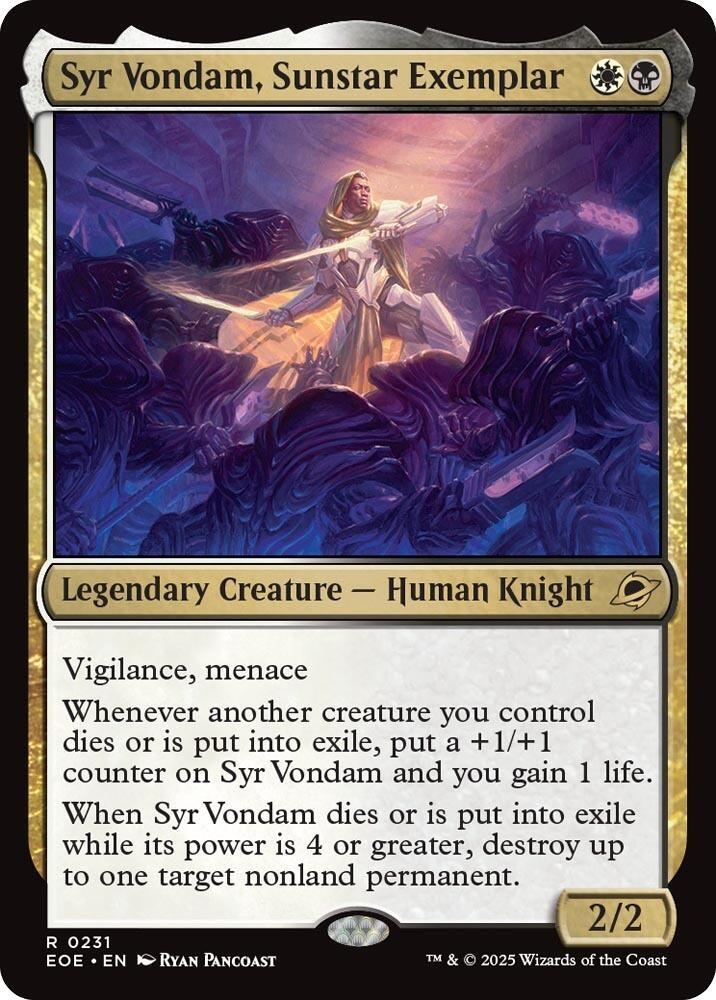 Syr Vondam, Sunstar Exemplar, Edge of Eternities 231