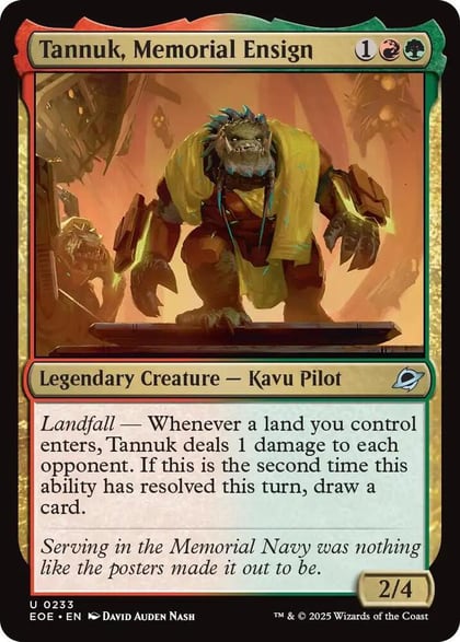 Tannuk, Memorial Ensign, Edge of Eternities 233