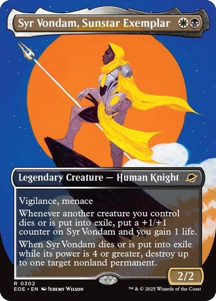 Syr Vondam, Sunstar Exemplar (Borderless), Edge of Eternities 302