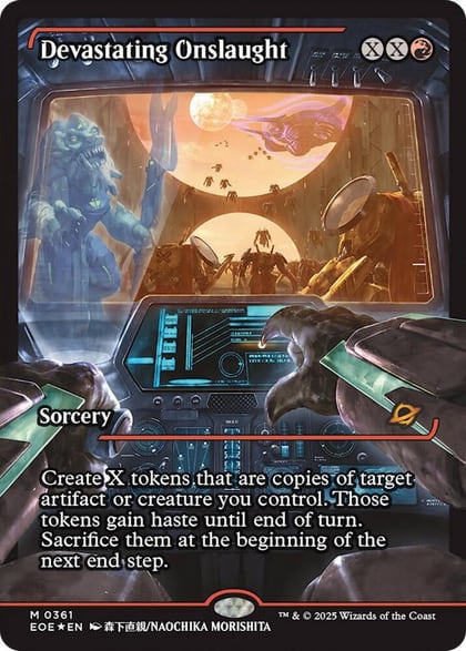 Devastating Onslaught (0361) (Showcase), Edge of Eternities 361