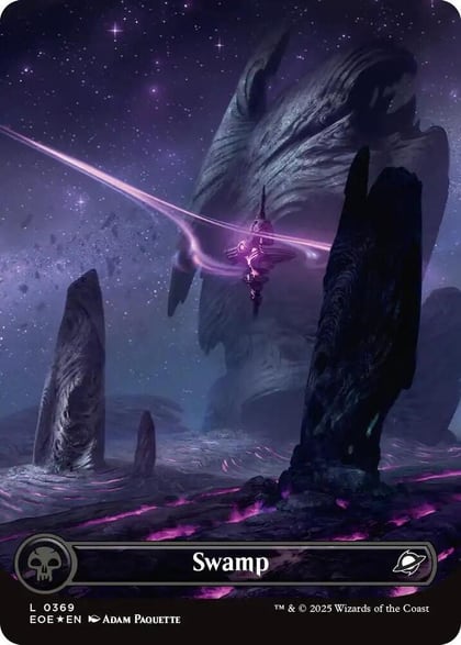 Swamp (0369) (Borderless) (Galaxy Foil), Edge of Eternities 369