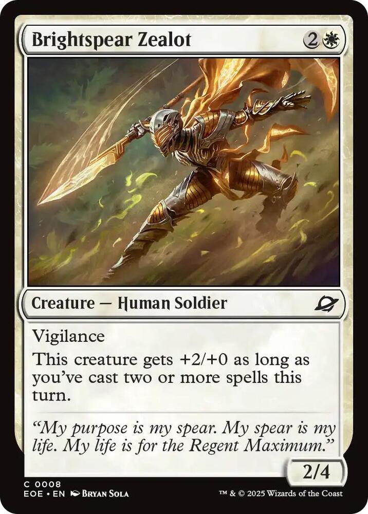 Brightspear Zealot, Edge of Eternities 8
