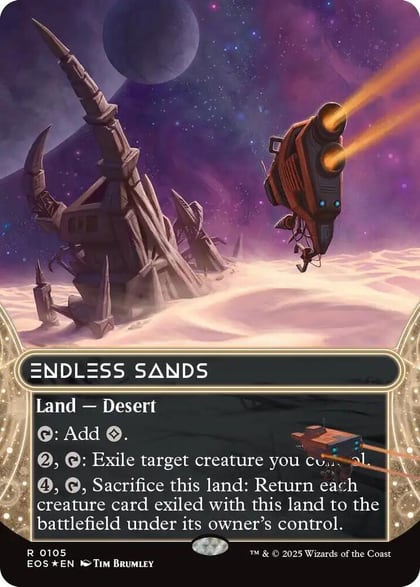 Endless Sands (0105) (Borderless) (Galaxy Foil), Edge of Eternities: Stellar Sights 105