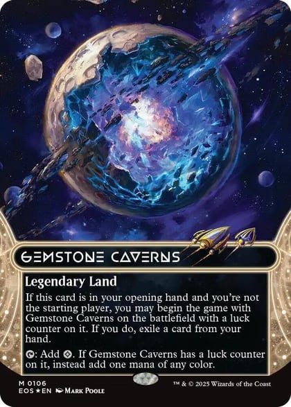 Gemstone Caverns (0106) (Borderless) (Galaxy Foil), Edge of Eternities: Stellar Sights 106