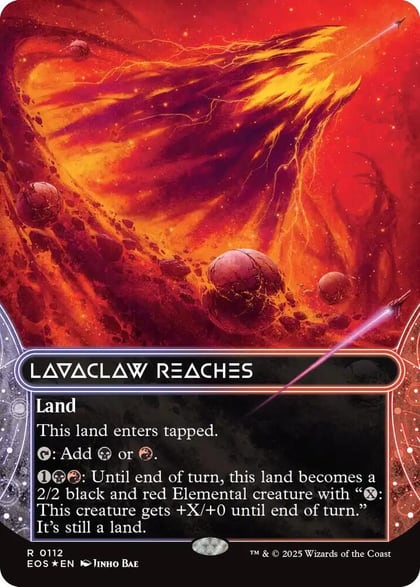 Lavaclaw Reaches (0112) (Borderless) (Galaxy Foil), Edge of Eternities: Stellar Sights 112
