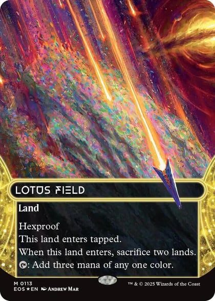 Lotus Field (0113) (Borderless) (Galaxy Foil), Edge of Eternities: Stellar Sights 113