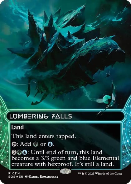 Lumbering Falls (0114) (Borderless) (Galaxy Foil), Edge of Eternities: Stellar Sights 114