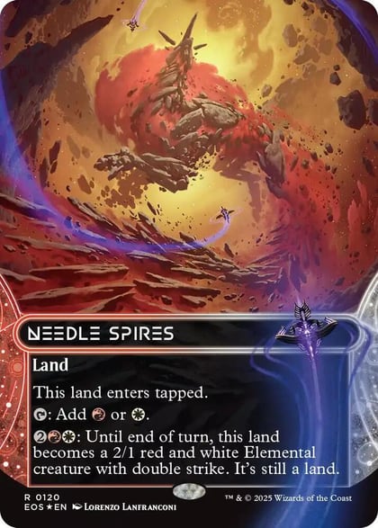 Needle Spires (0120) (Borderless) (Galaxy Foil), Edge of Eternities: Stellar Sights 120