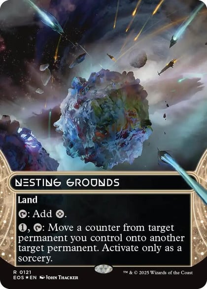 Nesting Grounds (0121) (Borderless) (Galaxy Foil), Edge of Eternities: Stellar Sights 121