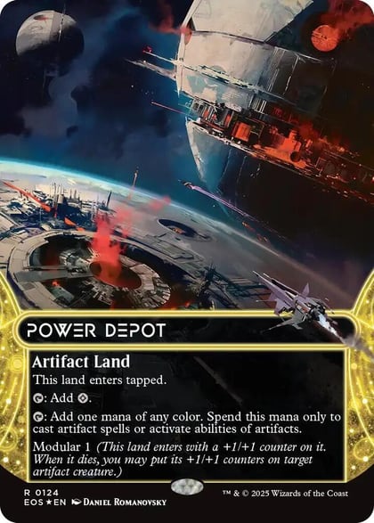Power Depot (0124) (Borderless) (Galaxy Foil), Edge of Eternities: Stellar Sights 124