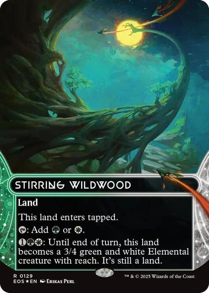 Stirring Wildwood (0129) (Borderless) (Galaxy Foil), Edge of Eternities: Stellar Sights 129