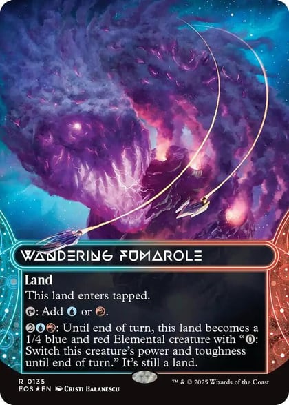 Wandering Fumarole (0135) (Borderless) (Galaxy Foil), Edge of Eternities: Stellar Sights 135