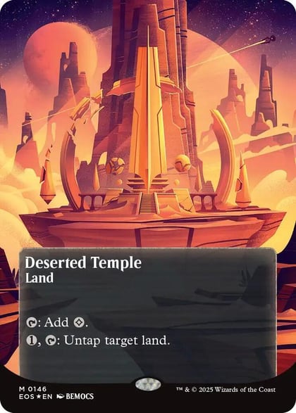 Deserted Temple (0146) (Borderless) (Galaxy Foil), Edge of Eternities: Stellar Sights 146