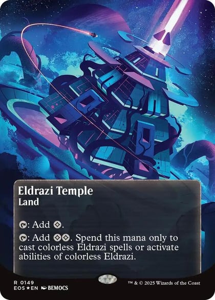 Eldrazi Temple (0149) (Borderless) (Galaxy Foil), Edge of Eternities: Stellar Sights 149