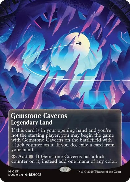 Gemstone Caverns (0151) (Borderless) (Galaxy Foil), Edge of Eternities: Stellar Sights 151