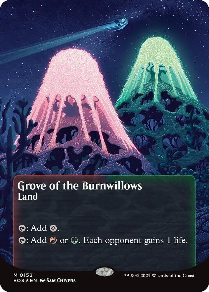 Grove of the Burnwillows (0152) (Borderless) (Galaxy Foil), Edge of Eternities: Stellar Sights 152
