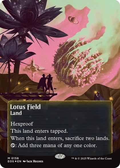 Lotus Field (0158) (Borderless) (Galaxy Foil), Edge of Eternities: Stellar Sights 158