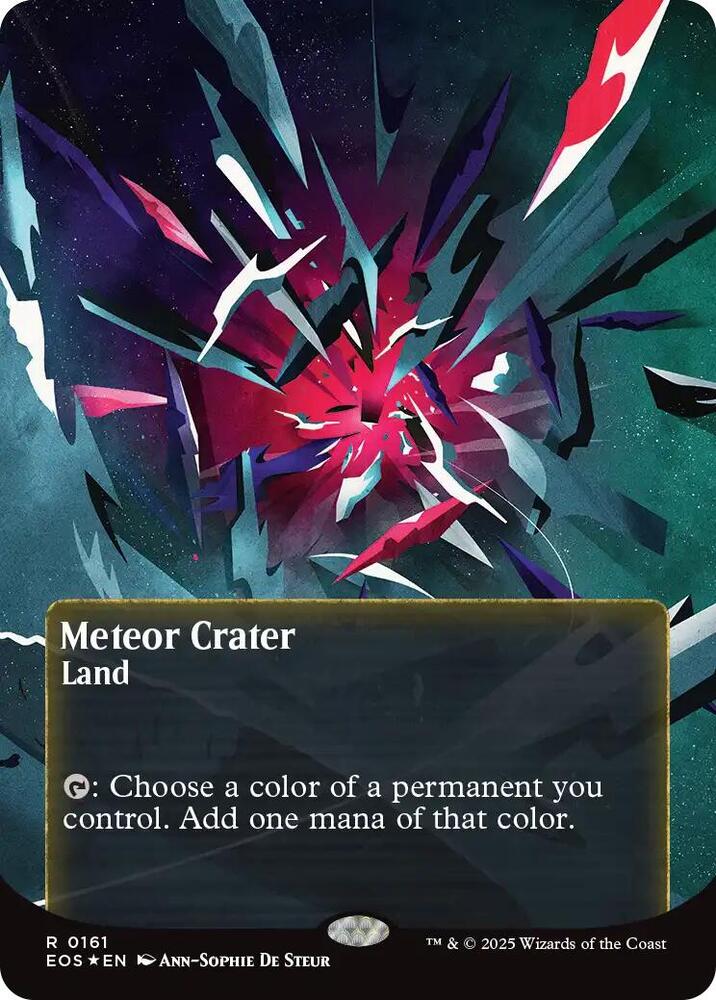 Meteor Crater (0161) (Borderless) (Galaxy Foil), Edge of Eternities: Stellar Sights 161