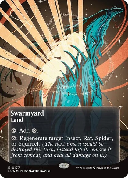 Swarmyard (0177) (Borderless) (Galaxy Foil), Edge of Eternities: Stellar Sights 177