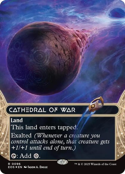 Cathedral of War (0096) (Borderless) (Galaxy Foil), Edge of Eternities: Stellar Sights 96