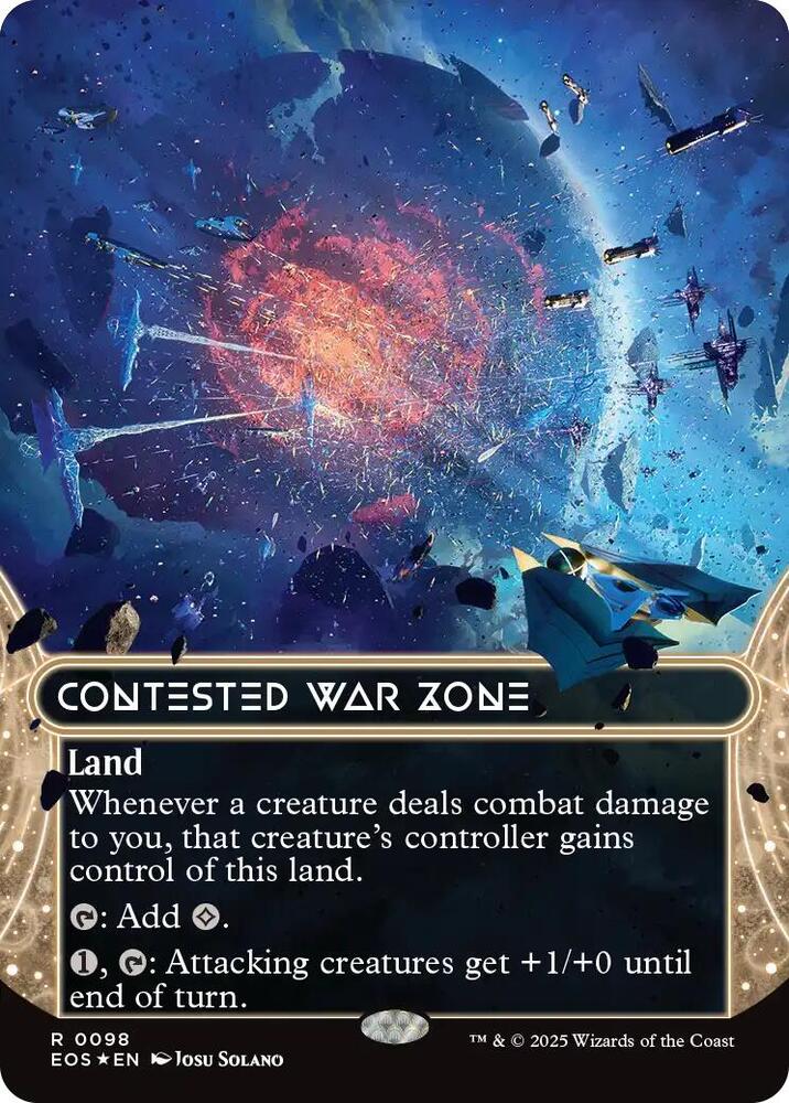 Contested War Zone (0098) (Borderless) (Galaxy Foil), Edge of Eternities: Stellar Sights 98