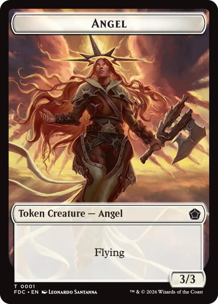 Angel (0001) // Angel (0002) Double-Sided Token, Commander: Foundations 1 // 2