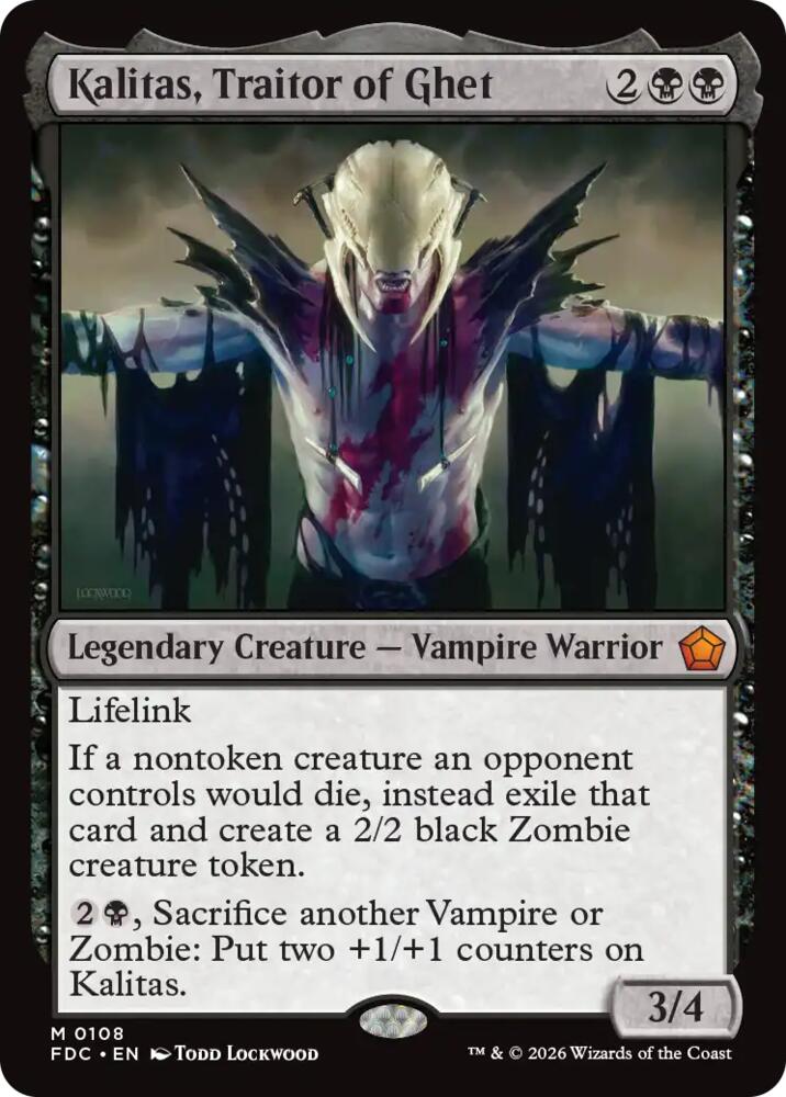Kalitas, Traitor of Ghet, Commander: Foundations 108
