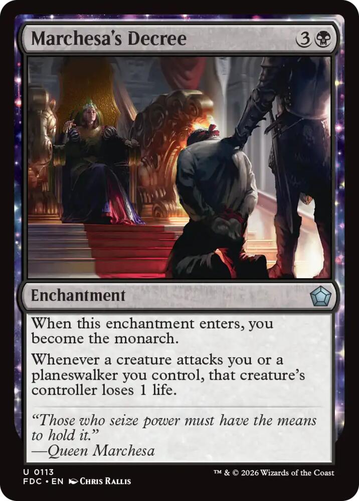 Marchesa's Decree, Commander: Foundations 113