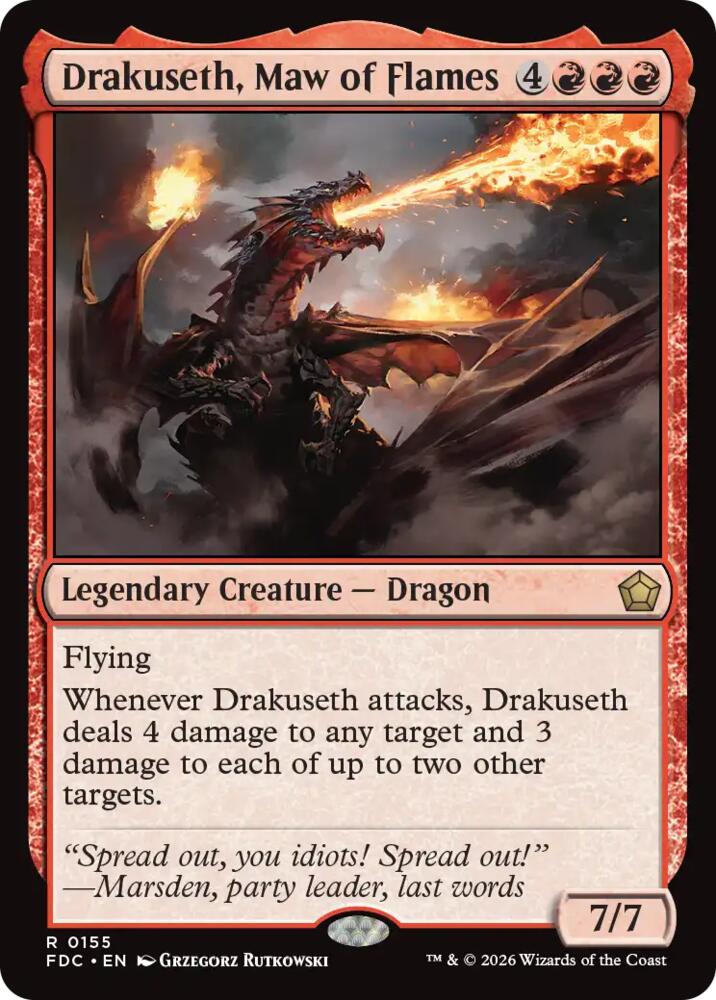 Drakuseth, Maw of Flames, Commander: Foundations 155