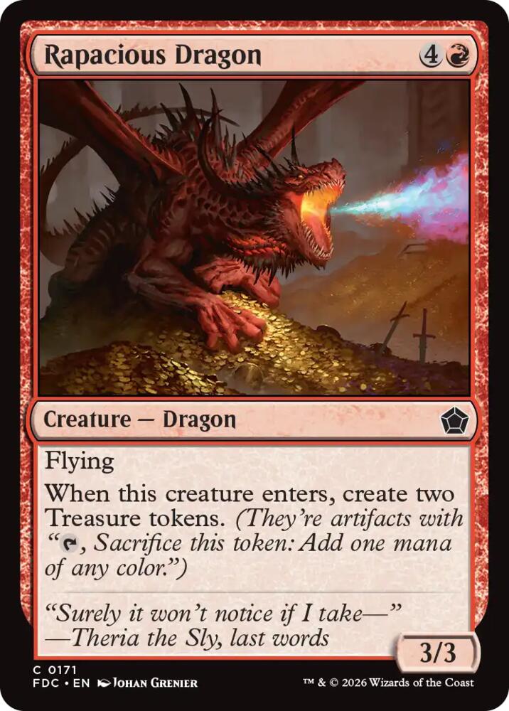Rapacious Dragon, Commander: Foundations 171